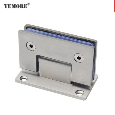 Adjustable zinc alloy frameless glass connector right angle casting stainless steel wall mounted glass clamp